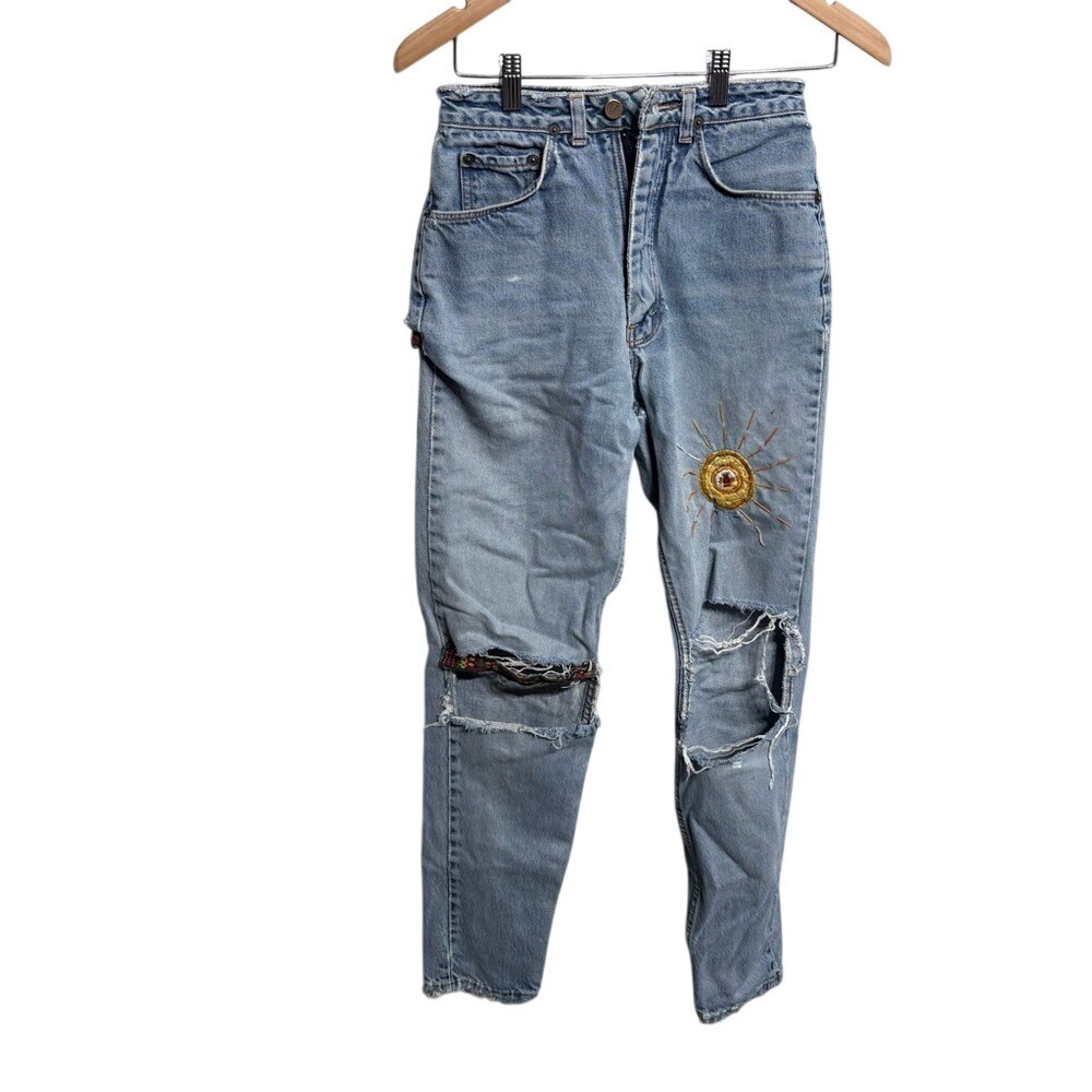 Vintage IKEDA High Waisted Straight Leg Jeans Medium Wash 90s Classic‎ Denim